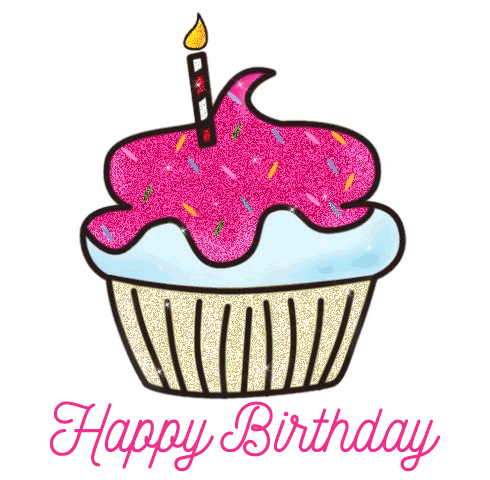 Animated Gif Birthday Greetings Cup Cake Clipart - Happy Birthday Wishes, Memes, SMS & Greeting eCard Images